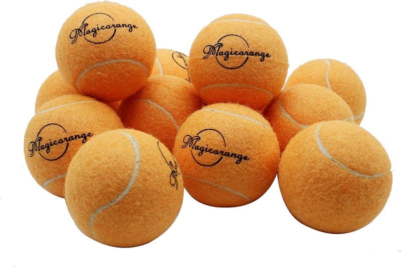 Magicorange Tennis Balls, 12 Pack Advanced Training Tennis Balls Practice Balls, Come with Mesh Bag for Easy Transport, Good for Beginner Training Ball - Image 5
